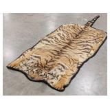 SUPER RARE Tiger Taxidermy Rug w/ Flat Head INDIAN