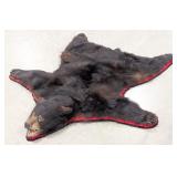 Black Bear Pelt Rug Taxidermy