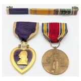 WWII US Single Soldier Purple Heart, WWII Medal, &
