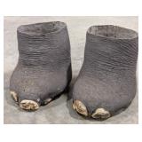 Pair of Elephant Foot Taxidermy