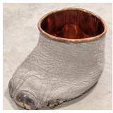 Copper Lined Elephants Foot Bin Taxidermy