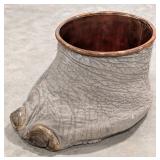 Copper Lined Elephants Foot Bin Taxidermy
