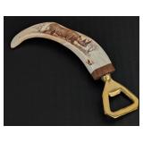 Scrimshaw Boar Tusk Bottle Opener