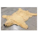 Vtg 8ft Polar Bear Rug Taxidermy