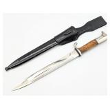 WWII German F.W. Holler Stag Dress Bayonet w/ Scab