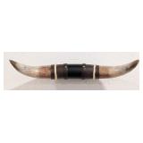 19in Leather Wrapped Steer Horn Mount