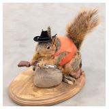 Hunting Fox Squirrel Full Body Taxidermy on base