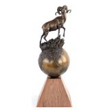 1998 Fred Boyer Bronze Sheep Sculpture