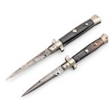 8in & 7in Italian Horn Handle Pick Lock Switchblad