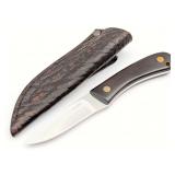 Kinsey Custom Fixed Blade Hunting Knife w/ Buffalo
