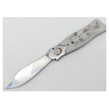 RPK Russian Prison Knife Scrimshaw Synth White Swi
