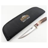 Jim Behring Jr Pinned Stag Fillet Knife w/ Sheath