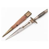 Antique Spanish Plug Bayonet w/ Scabbard