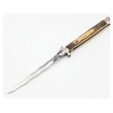 13in Italian Kriss Stag Swing Bolster Switchblade