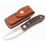 Colt Brown Micarta Clam Shell Folder w/ Sheath