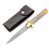 Samir 11in Rain Drop Damascus Horn Handle Switchbl