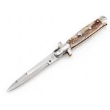 Dolphin DM Stag Pick Lock Switchblade Knife