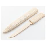 Inuit Carved Walrus Tusk Letter Opener