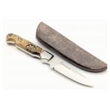 Gaetan Beauchamp Scrimshaw Horn Utility Hunter w/