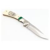 Stephen Mackrill Exotic Bone Lockback Folding Knif