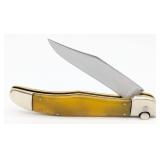 Rare Ka-bar Yellow Celluloid Grizzly Switchblade K