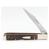 Antique Ulster Knife Co. Jigged Bone Lockback Knif