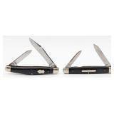 (2) Antique Winchester Ebony Wood Pen Knife & Texa