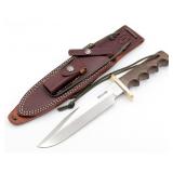 Randall Model 14 Brown Micarta Attack Knife w/ She