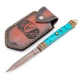 Custom Irish Engraved Spear Point Lockback Switchb
