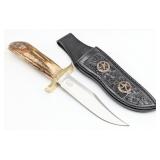 JaGED Gred Smith Custom Engraved Stag Handle Bowie