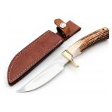 James Lile 5in Stag Hunter w/ Sheath