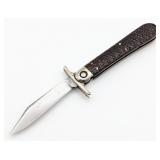 Press Button Knife Co. Jigged Bone Swing Guard Swi