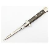 Vtg 8in Italian Horn Handle Picklock Switchblade