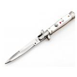 7in Dolphin D.M. Faux Pearl Pick Lock Switchblade