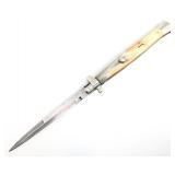 Latama 13in Flat Guard Horn Handle Stiletto Pick L