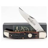 Queen Cutlery Co. #44 Amber Bone Folding Hunter w/