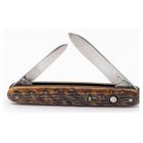 Schrade Cut Co. Jigged Bone 2-Blade Switchblade Kn