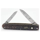 Schrade Cut Co. Jigged Bone 2-Blade Switchblade Kn