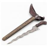 Javanese Indonesian Damascus Meteor Kris Dagger &