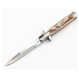 Dolphin DM Stag Pick Lock Switchblade Knife
