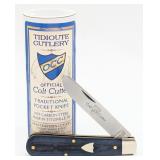 Great Eastern Cutlery Smooth Blue Linen Micarta Ja