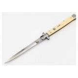 AKC 13in Synthetic White Switchblade Knife
