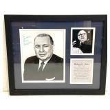 Richard Daley Signed Black and White Photograph