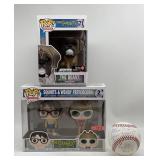 The Sandlot Signed Baseball and Funko Pops