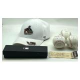 Commemorative Baseballs, Ticket, Pen, and Hat