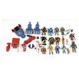 (16) Thundercats Action Figures and Cat Lair