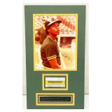 Rickey Henderson Signed Photo and Ticket Stub