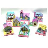 8 Polly Pocket Complete Bluebird Buildings with Wo