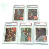 (5) Graded 1956 Elvis Presley Trading Cards