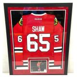 Andrew Shaw Signed Blackhawks Jersey and Photo